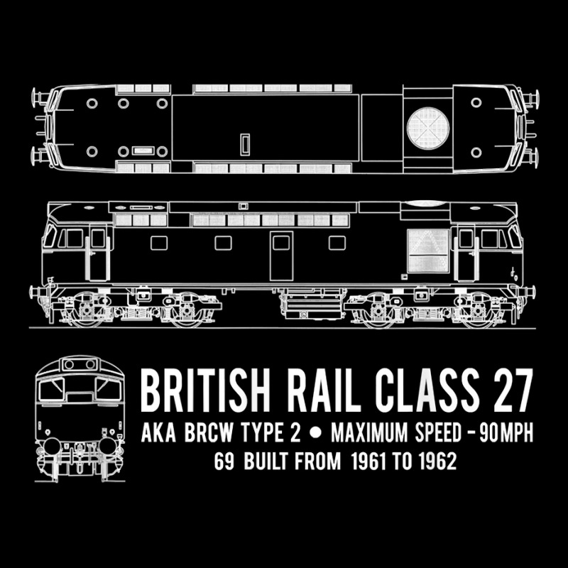 British Rail Class 27 Locomotive Diagram T Shirt Men's Long Sleeve Pajama Set | Artistshot