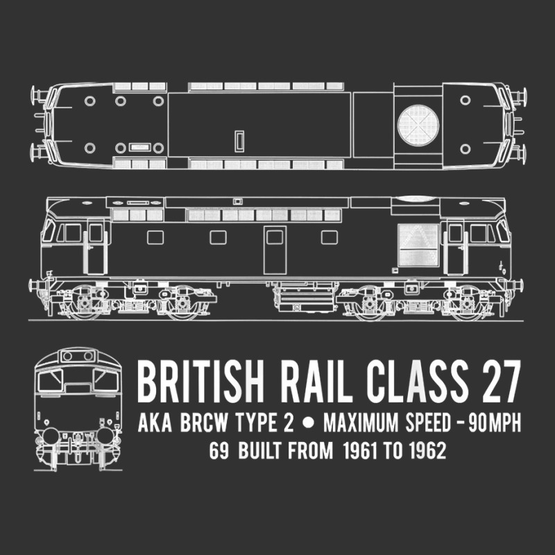 British Rail Class 27 Locomotive Diagram T Shirt Baby Bodysuit | Artistshot