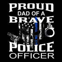 Thin Blue Line Proud Father Of Police Officer Son Adjustable Cap | Artistshot