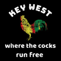 Key West Lgbt Where The Cocks Run Free Funny Souvenir Women's V-neck T-shirt | Artistshot