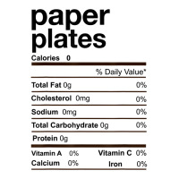 Paper Plates Nutrition Facts Thanksgiving Christmas Gift T Shirt 3/4 Sleeve Shirt | Artistshot