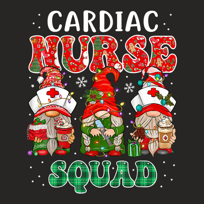 Cardiac Nurse Cute Christmas Gnomes Costume Cardiology Nurse T Shirt Ladies Fitted T-Shirt by annien | Artistshot