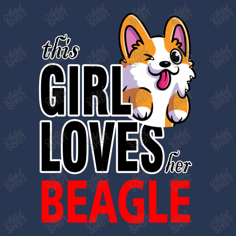 This Girl Loves Her Beagle Ladies Denim Jacket by lorismerch | Artistshot