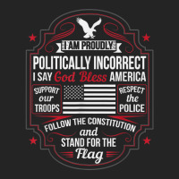 Politically Incorrect God Bless America Conservative 3/4 Sleeve Shirt | Artistshot