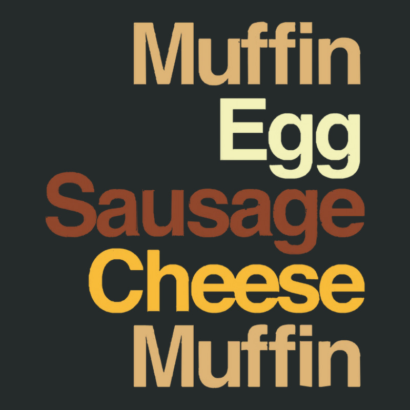 Muffin Egg Sausage Cheese Women's Triblend Scoop T-shirt by GeorgeneAnnette | Artistshot