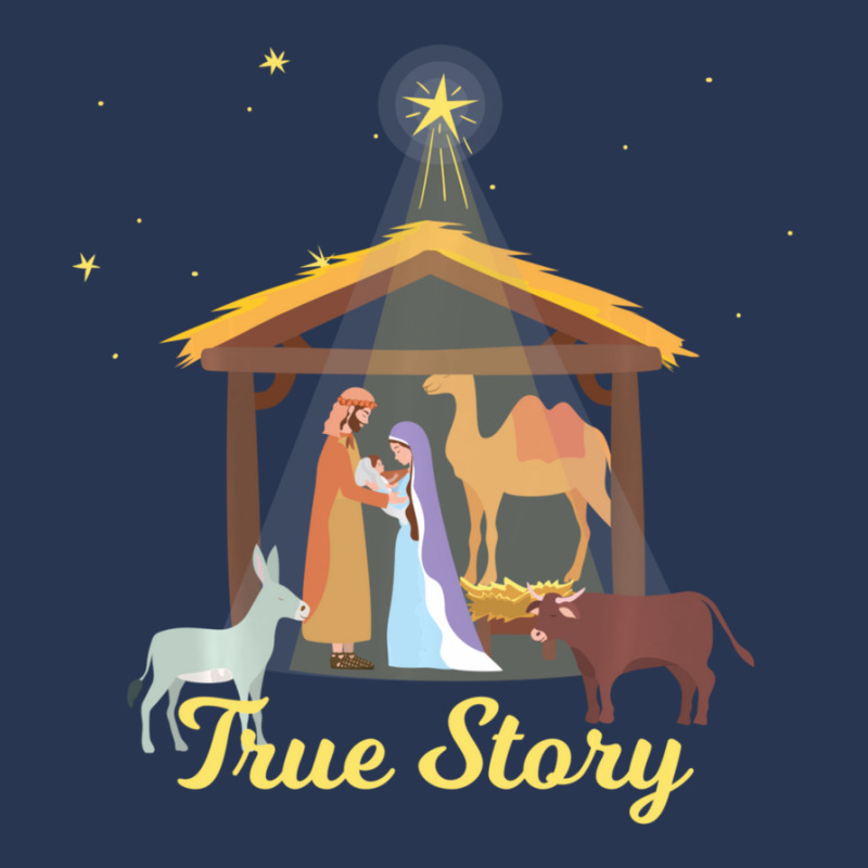 True Story Christmas Advent Nativity Scene North Star Ladies Denim Jacket by behindcedar22 | Artistshot