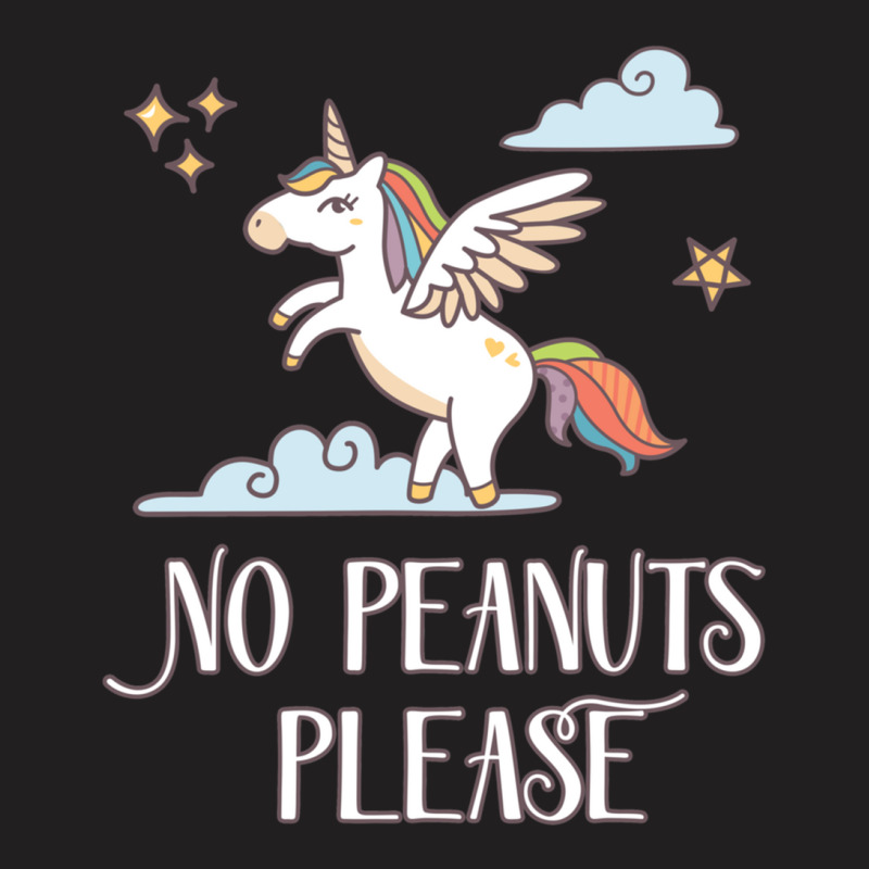 No Peanuts Please  Unicorn Theme For Peanut Allergy Kids T-shirt | Artistshot