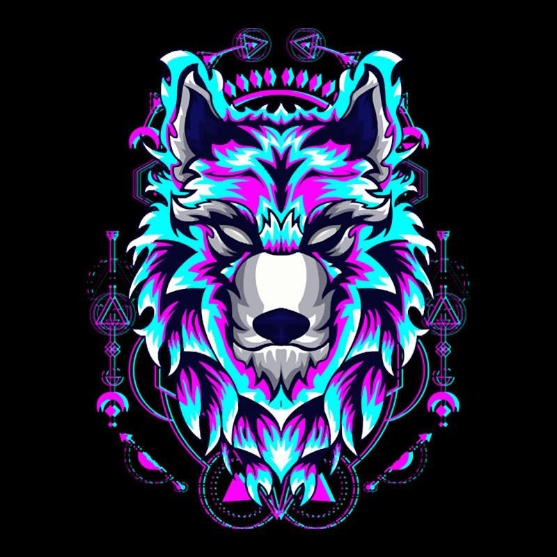 Wolf Geometric Youth Zipper Hoodie by fenderbendable | Artistshot