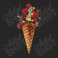 Floral Cone Ladies Fitted T-shirt | Artistshot