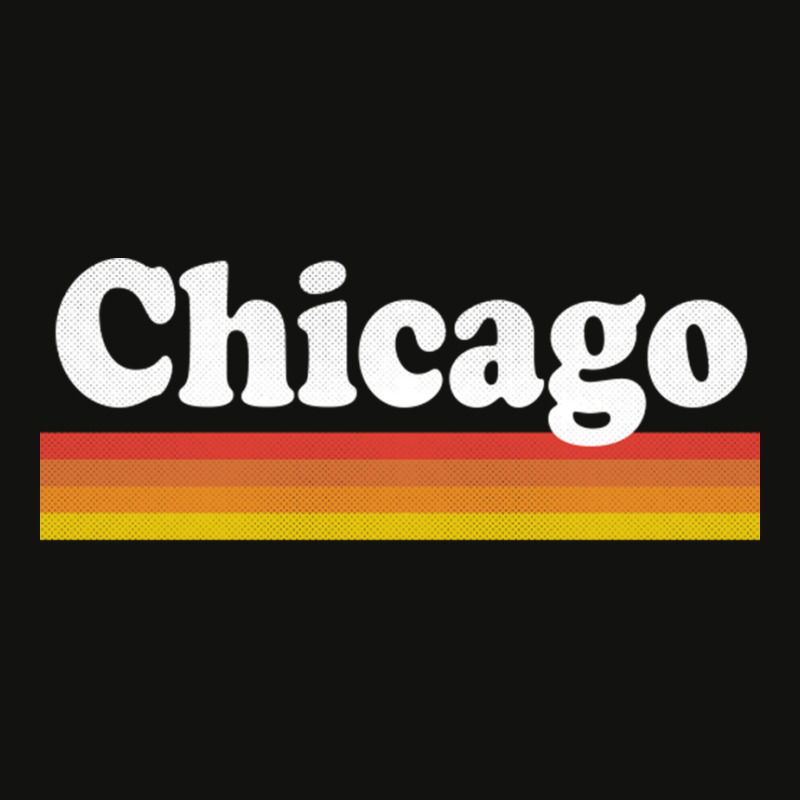 Chicago Illinois  Il Retro Sunset And Text Scorecard Crop Tee by AmandaGoodrich | Artistshot