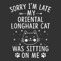 I'm Late My Oriental Longhair Cat Was Sitting On Me Funny T Shirt Baby Bodysuit | Artistshot