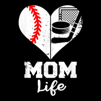 Mom Life Heart Funny Baseball Hockey Mom Zipper Hoodie | Artistshot