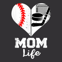 Mom Life Heart Funny Baseball Hockey Mom Vintage Hoodie | Artistshot