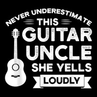 Mens Never Underestimate Guitar Uncle Guitar String Instrument T Shirt Graphic T-shirt | Artistshot