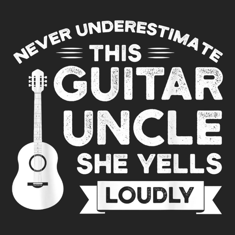 Mens Never Underestimate Guitar Uncle Guitar String Instrument T Shirt 3/4 Sleeve Shirt | Artistshot