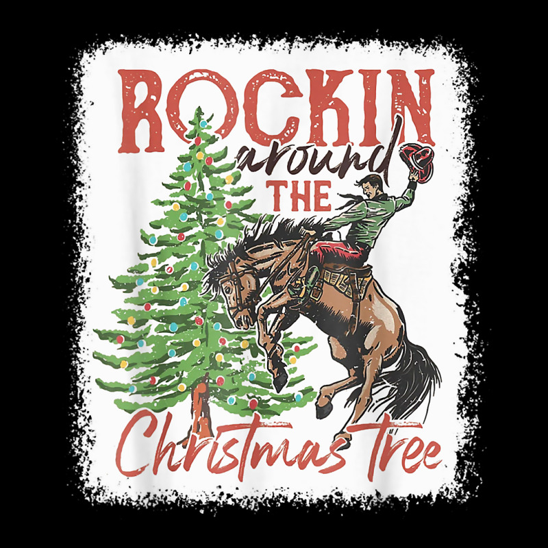 Rocking Around The Christmas Tree Christmas Cowboy Horse T Shirt Adjustable Cap by silviabzp | Artistshot