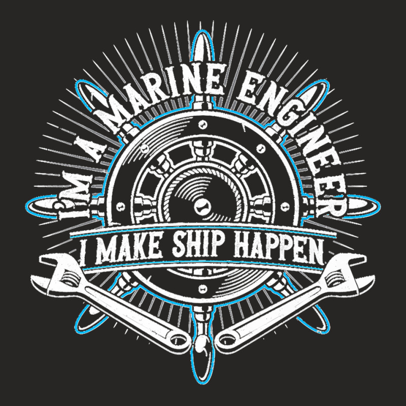 Make Ship Happen Maritime Marine Engineering Marine Engineer Premium Ladies Fitted T-Shirt by ROBERTCHESTERTAFT | Artistshot