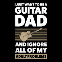 Mens I Just Want To Be A Guitar Dad Guitar String Instrument T Shirt Men's 3/4 Sleeve Pajama Set | Artistshot