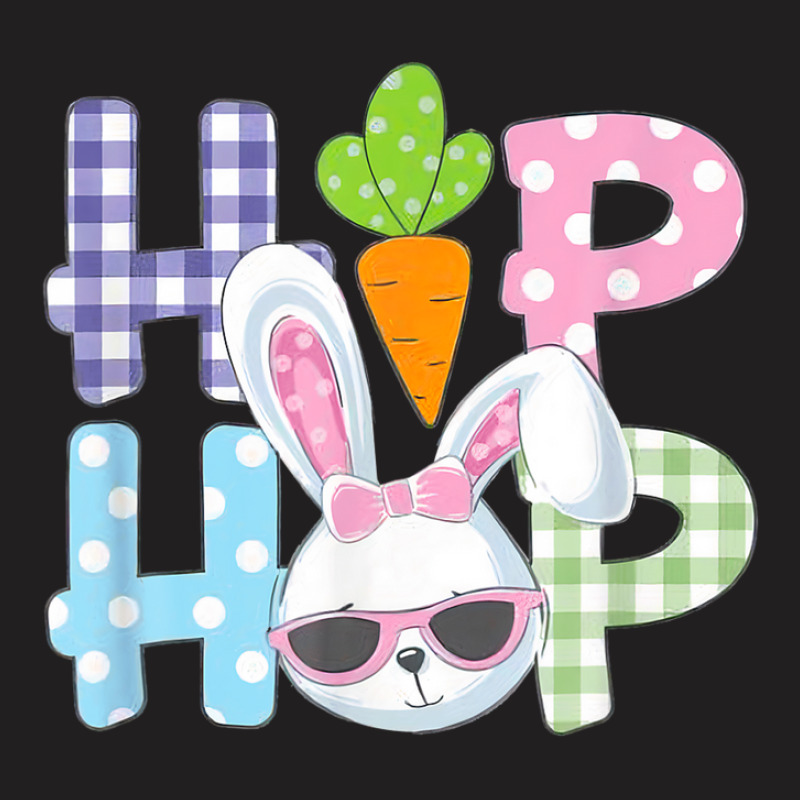 Easter Shirt Girls Hip Hop Plaid Polkadot Bunny T-shirt | Artistshot