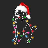 Golden Retriever Dog Lights Christmas Matching Family T Shirt Ladies Fitted T-shirt | Artistshot