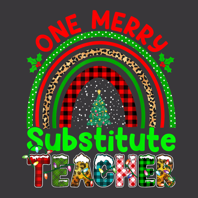 One Merry Substitute Teacher Rainbow Buffalo Plaid Xmas Tree T Shirt Ladies Curvy T-Shirt by anitrasargisg5b | Artistshot