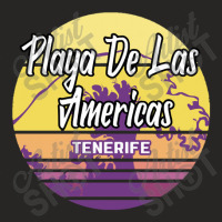 Playa De Las Americas Tenerife Retro Ladies Fitted T-shirt | Artistshot