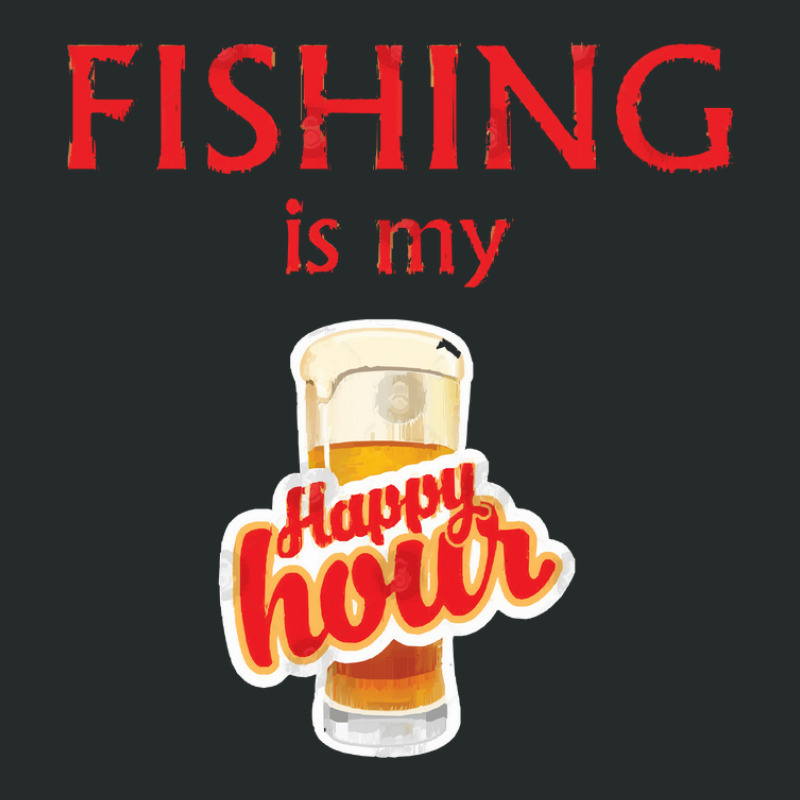 Fishing Is My Happy Hour Man Women's Triblend Scoop T-shirt by CarmelaElaine | Artistshot