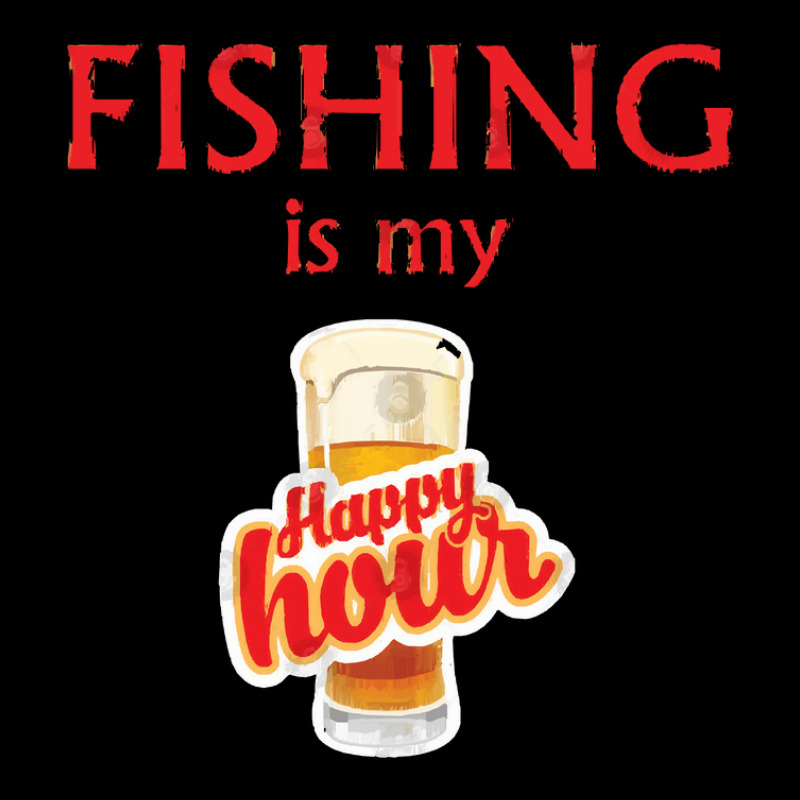 Fishing Is My Happy Hour Man Cropped Hoodie by CarmelaElaine | Artistshot