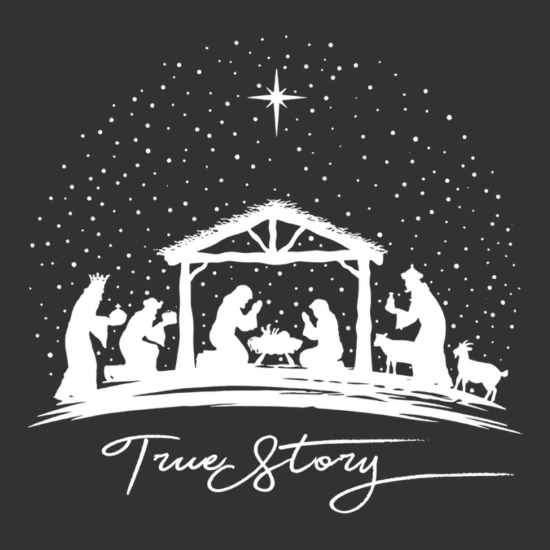 True Story Nativity Christmas Baby Jesus Manger Catholic Long Sleeve T Vintage Short by bettincam | Artistshot