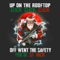 Up On The Rooftop Click Off Went The Safety Santa Anti Biden Long Slee Printed Hat | Artistshot