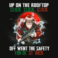 Up On The Rooftop Click Off Went The Safety Santa Anti Biden Long Slee Scorecard Crop Tee | Artistshot