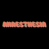 Anaesthesia Retro Groovy Text Men's 3/4 Sleeve Pajama Set | Artistshot