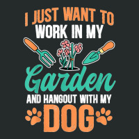 I Just Want To Work In My Garden And Hang Out With My Dog Women's Triblend Scoop T-shirt | Artistshot