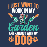 I Just Want To Work In My Garden And Hang Out With My Dog Ladies Denim Jacket | Artistshot