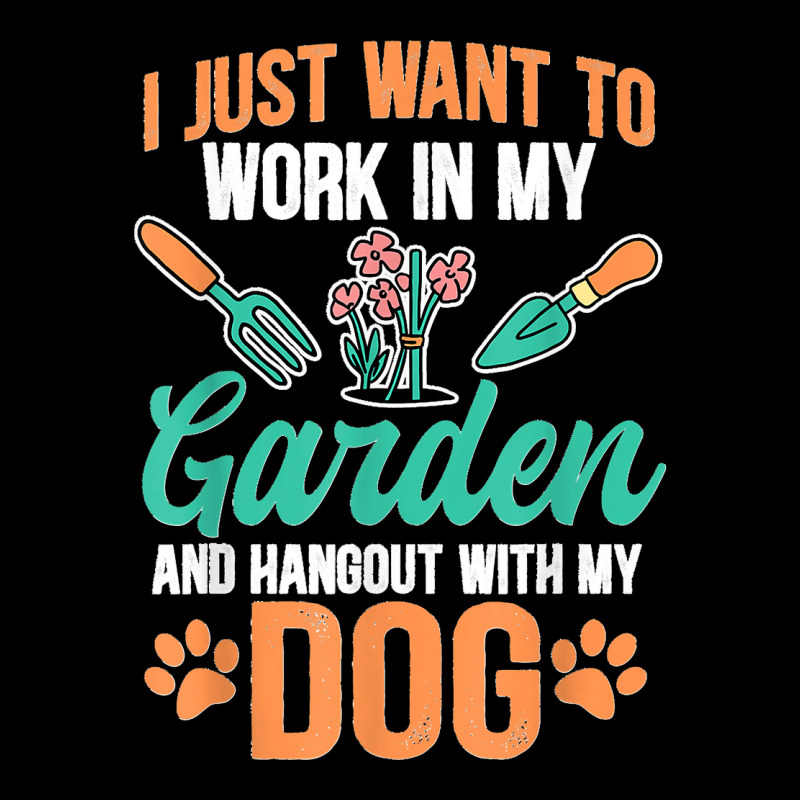 I Just Want To Work In My Garden And Hang Out With My Dog Cropped Hoodie by JOSEPHDOMINICWILLIS | Artistshot