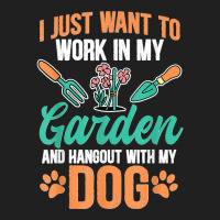 I Just Want To Work In My Garden And Hang Out With My Dog Ladies Polo Shirt | Artistshot