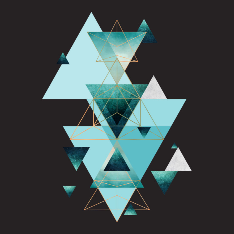 Geometric Triangle Compilation In Teal Vintage Cap | Artistshot