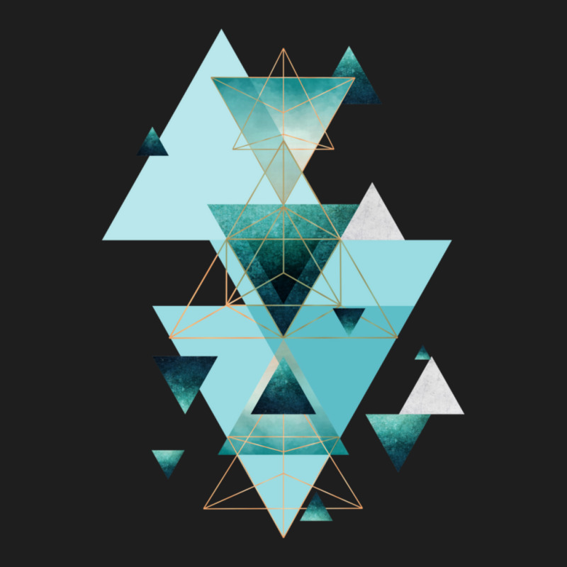 Geometric Triangle Compilation In Teal Classic T-shirt | Artistshot