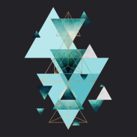 Geometric Triangle Compilation In Teal Youth Tee | Artistshot