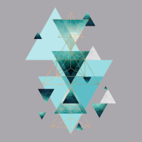 Geometric Triangle Compilation In Teal Youth 3/4 Sleeve | Artistshot