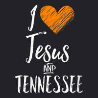 Womens I Love Jesus And Tennessee Shirt Orange Heart Cute Fan Gift V-n Youth Tee | Artistshot