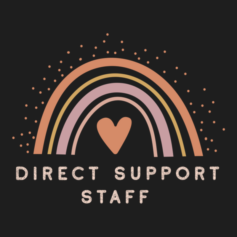 Direct Support Staff  Boho Casual Rainbow Dark Design Classic T-shirt by ALLENSTEPHENS | Artistshot