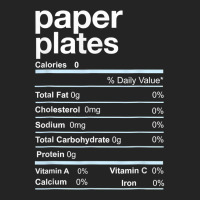 Paper Plates Nutrition Facts Thanksgiving Christmas T Shirt 3/4 Sleeve Shirt | Artistshot