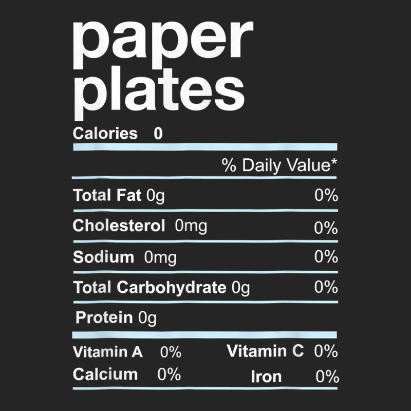 Paper Plates Nutrition Facts Thanksgiving Christmas T Shirt Unisex Hoodie | Artistshot