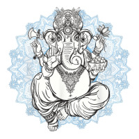 Hindu Elephant God Ganesha Oriental India Henna Tee Zipper Hoodie | Artistshot