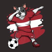 Dabbing French Bulldog Latvia Soccer Fans Jersey Football Racerback Tank | Artistshot