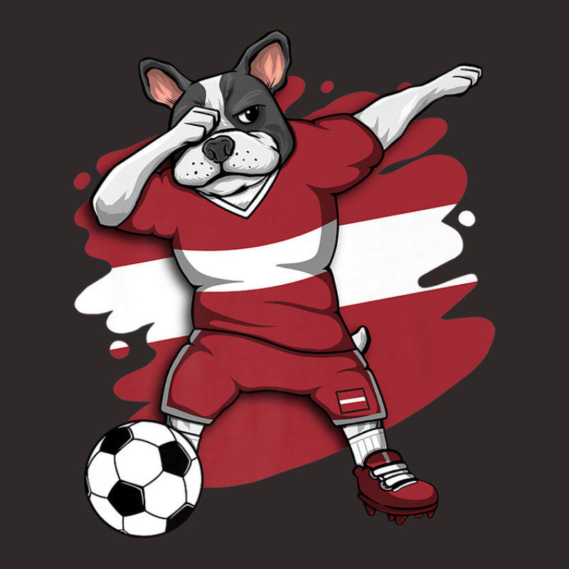 Dabbing French Bulldog Latvia Soccer Fans Jersey Football Racerback Tank by hingosjumiaht | Artistshot