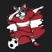 Dabbing French Bulldog Latvia Soccer Fans Jersey Football Classic T-shirt | Artistshot