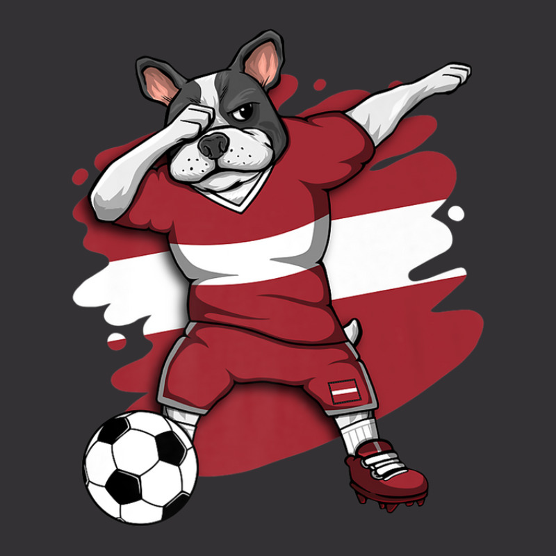 Dabbing French Bulldog Latvia Soccer Fans Jersey Football Vintage Hoodie by hingosjumiaht | Artistshot