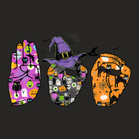 Boo Hands American Sign Language Pride Asl Halloween Ladies Fitted T-shirt | Artistshot